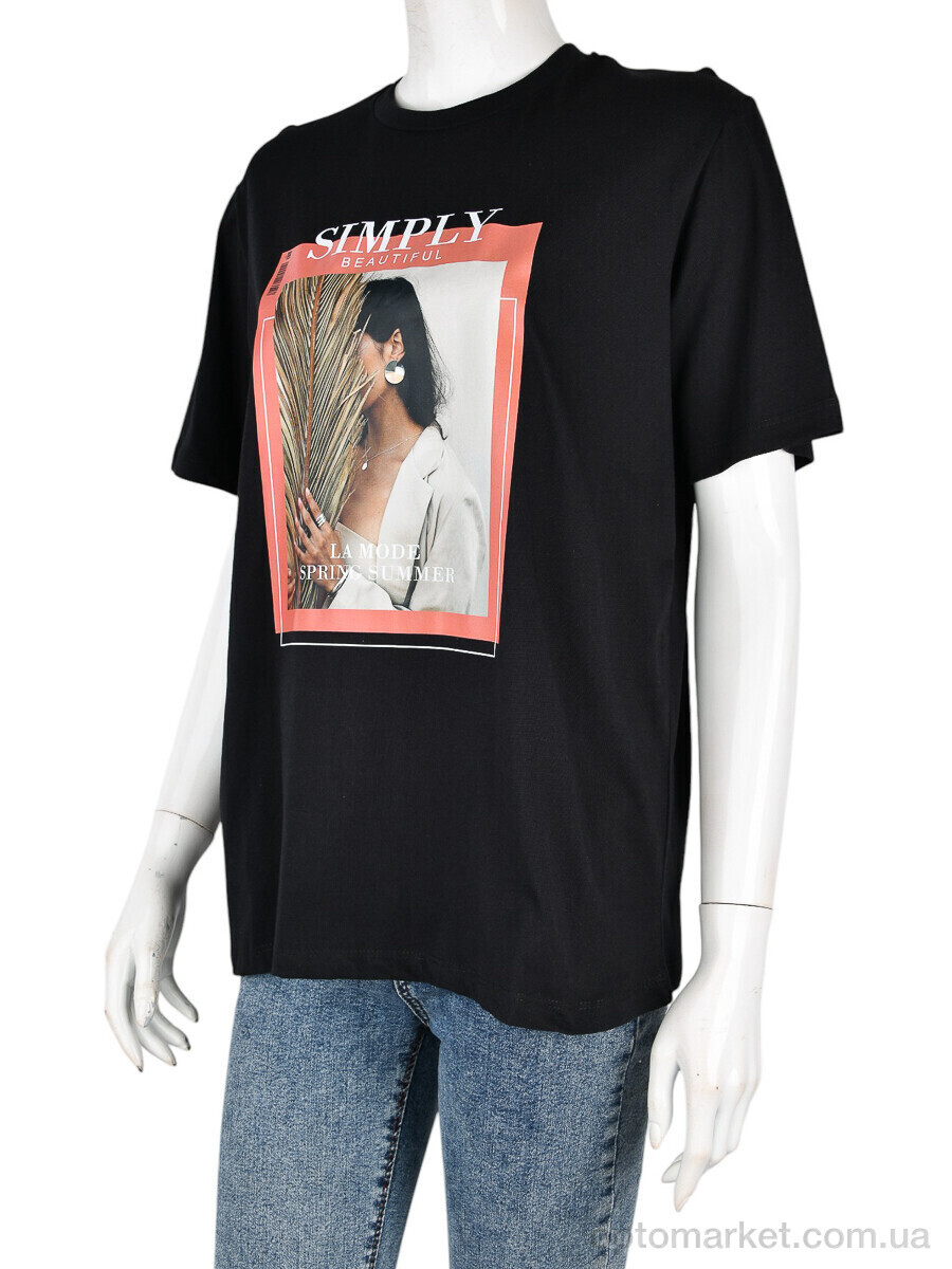 Купить Футболка жіночі 4049-05-1 black Vonnavi чорний, фото 1