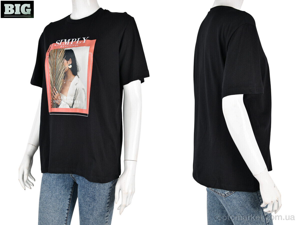 Купить Футболка жіночі 4049-05-1 black Vonnavi чорний, фото 3