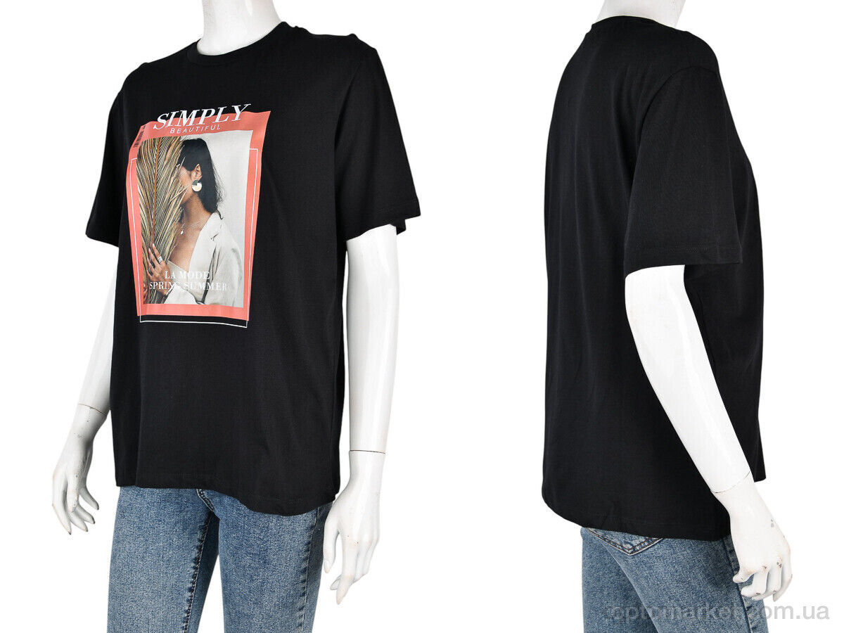 Купить Футболка жіночі 4049-05-1 black Vonnavi чорний, фото 3