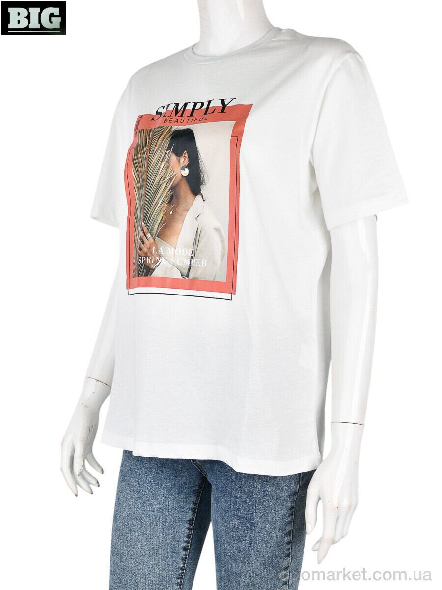 Купить Футболка жіночі 4049-05-2 white Vonnavi білий, фото 1