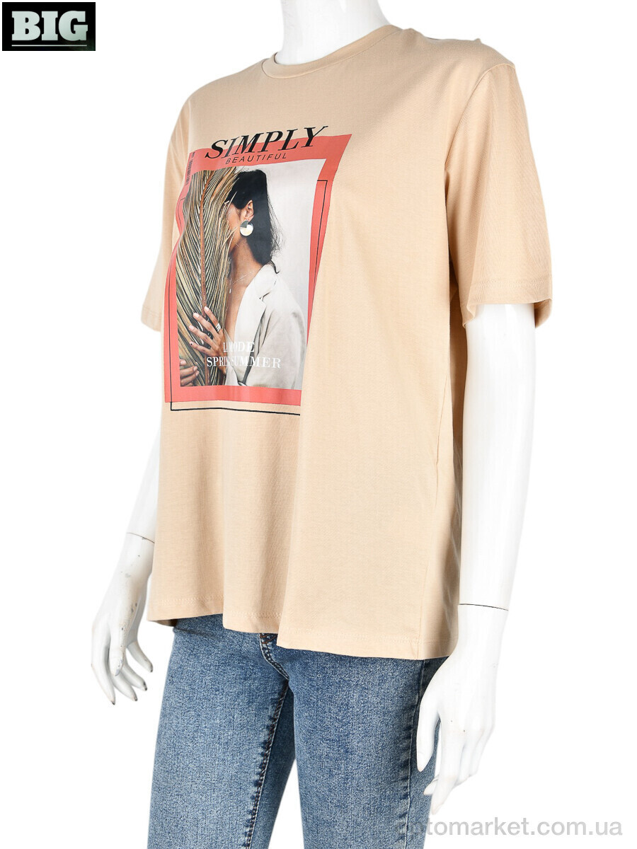 Купить Футболка жіночі 4049-05-3 l.beige Vonnavi бежевий, фото 1