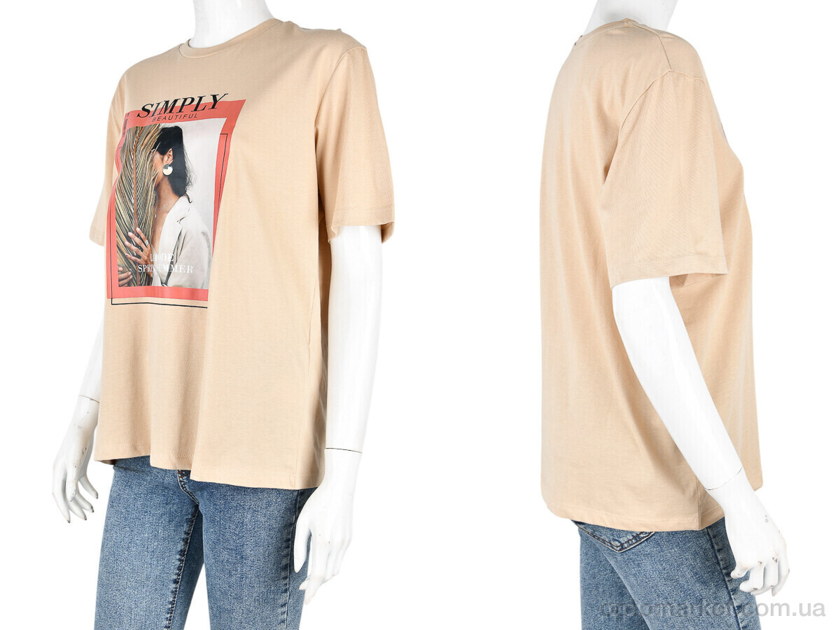 Купить Футболка жіночі 4049-05-3 l.beige Vonnavi бежевий, фото 3