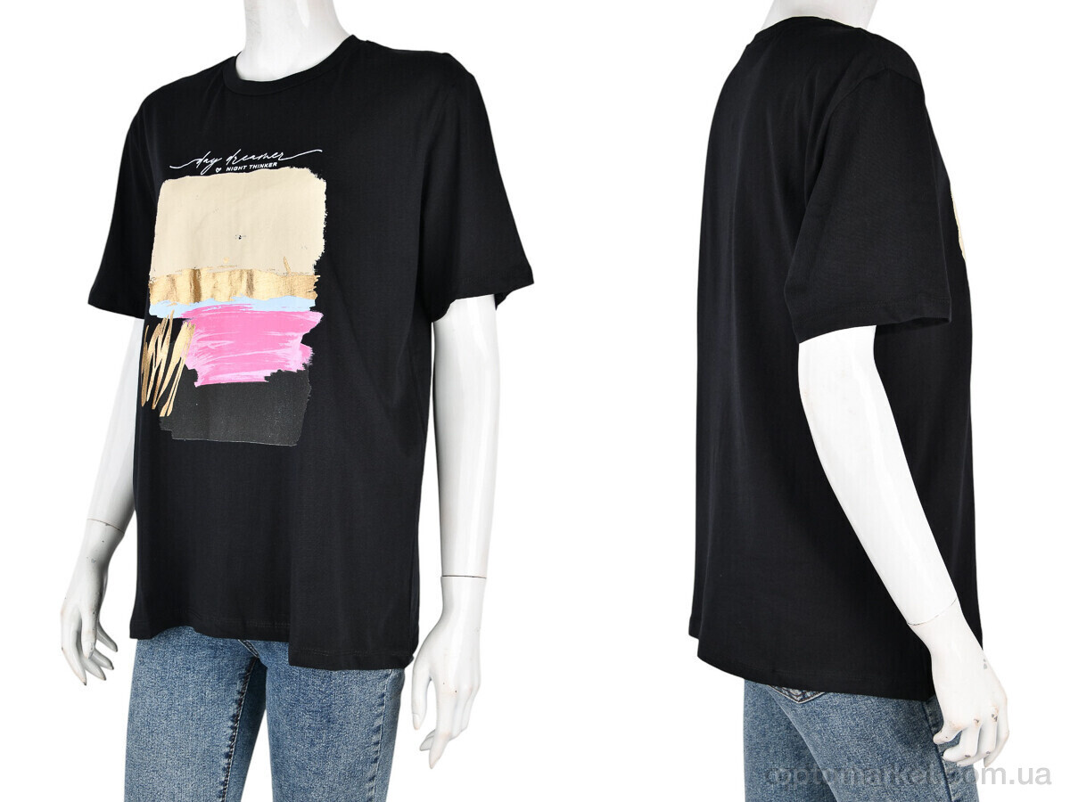 Купить Футболка жіночі 4049-06-1 black Vonnavi чорний, фото 3