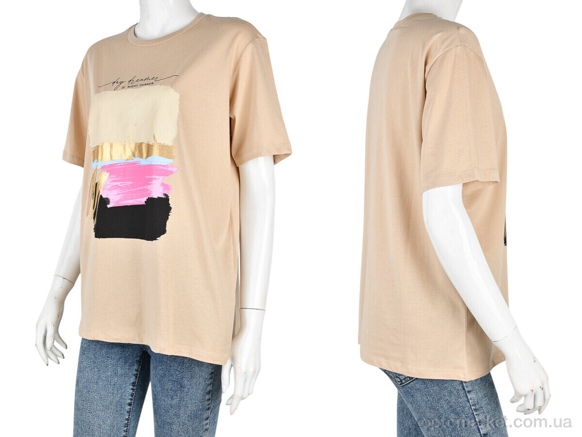 Купить Футболка жіночі 4049-06-3 l.beige Vonnavi бежевий, фото 3