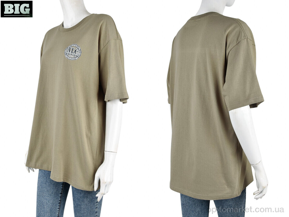 Купить Футболка жіночі 4071-W03-4 khaki Ale Edition хакі, фото 3