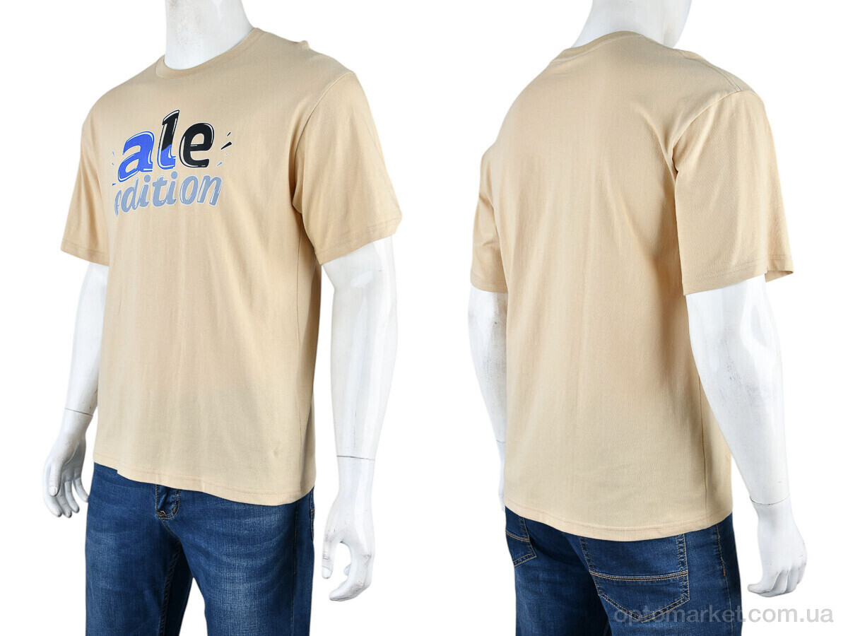 Купить Футболка чоловічі 4072-M02-4 beige Ale Edition бежевий, фото 3