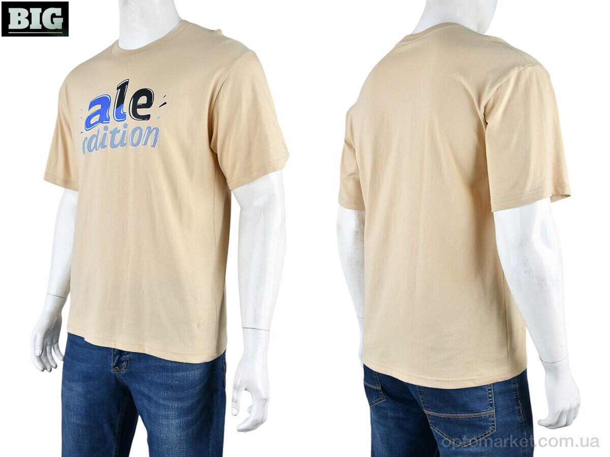 Купить Футболка чоловічі 4072-M02-4 beige Ale Edition бежевий, фото 3