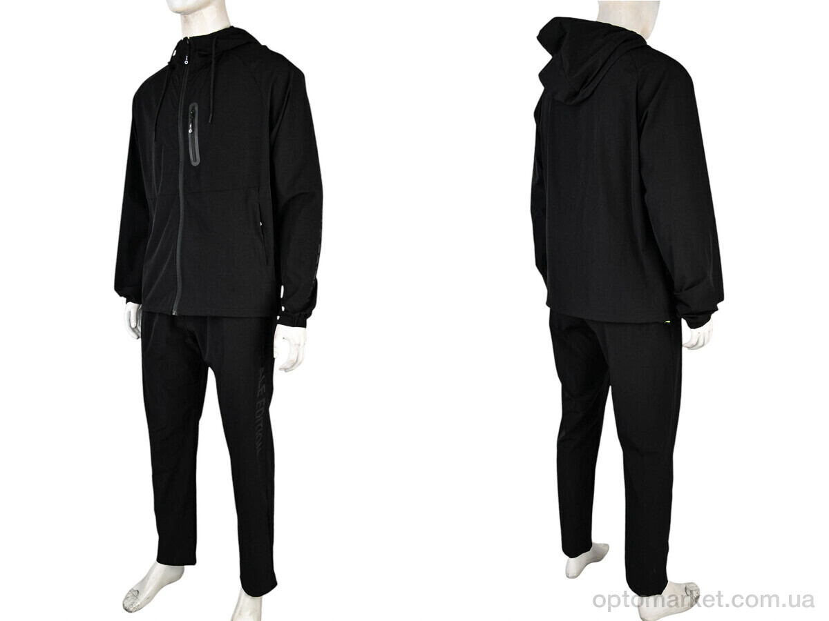 Купить Спортивний костюм чоловічі 4101-A53-1 black Ale Edition чорний, фото 3