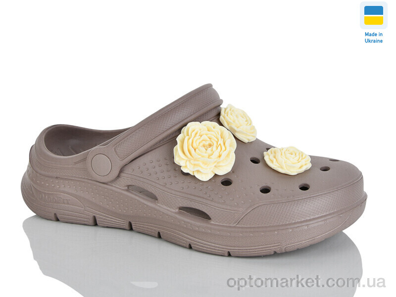 Купить Крокси жіночі 411 капучино Dago коричневий, фото 1