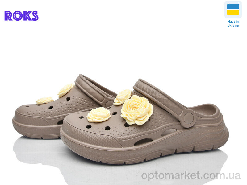 Купить Крокси жіночі 411 капучино Dago коричневий, фото 1