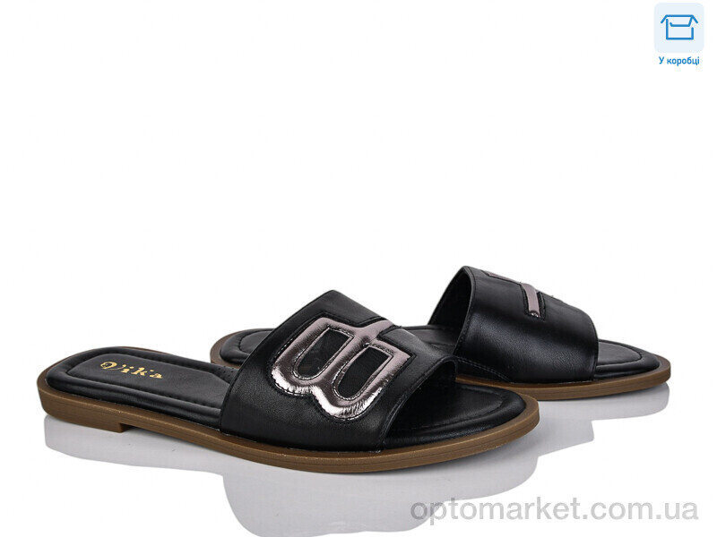 Купить Шльопанці жіночі 4112-720-4 Vika чорний, фото 1