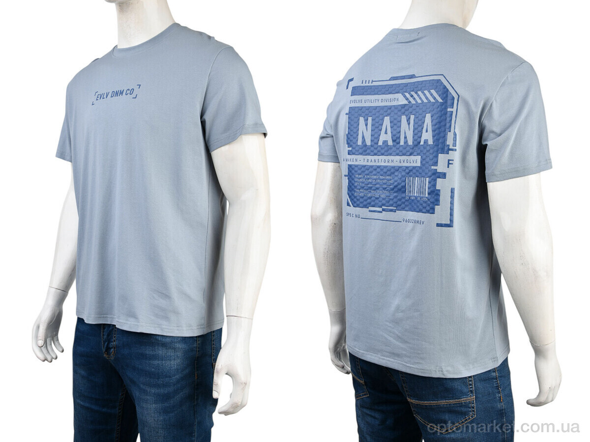 Купить Футболка чоловічі 4117-NT56-21-5 grey Nana сірий, фото 3