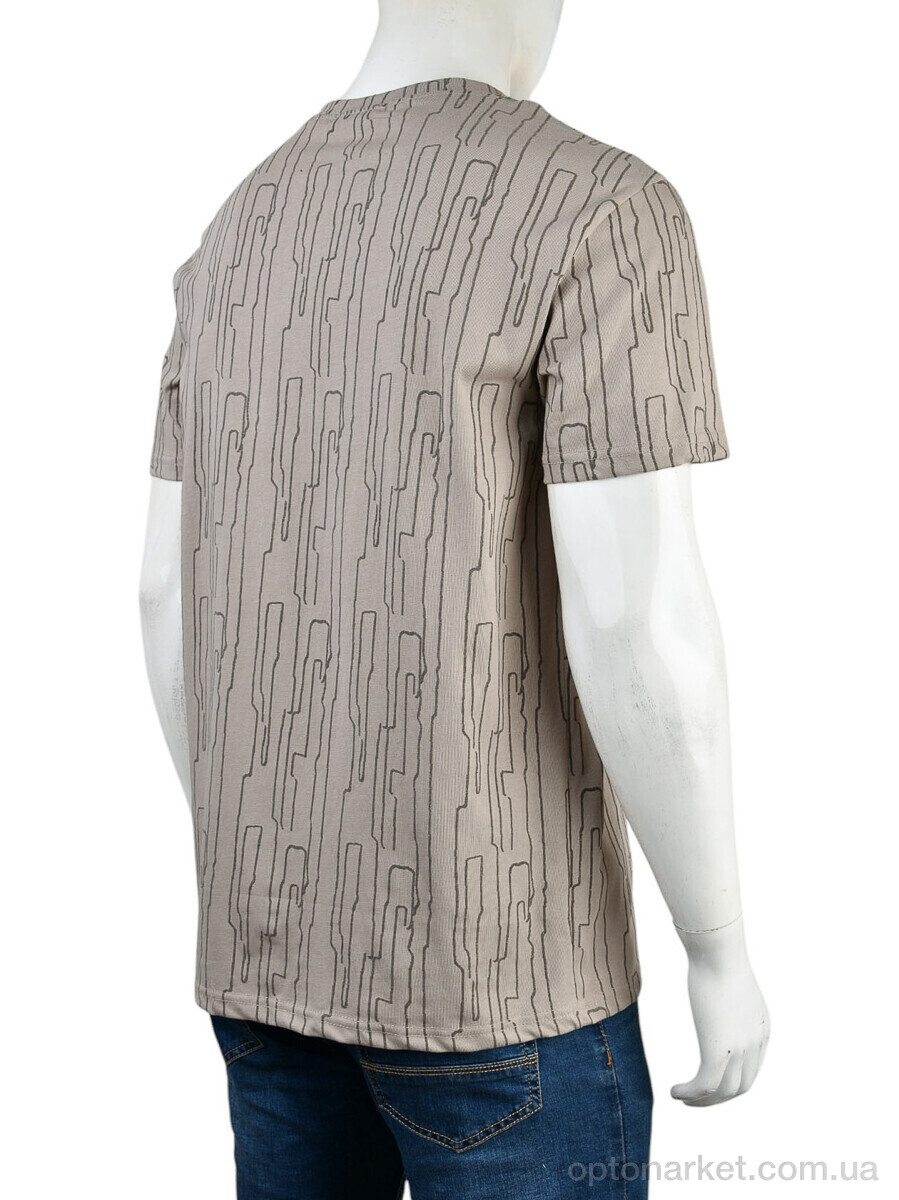 Купить Футболка чоловічі 4117-NT571-7 brown Nana коричневий, фото 2