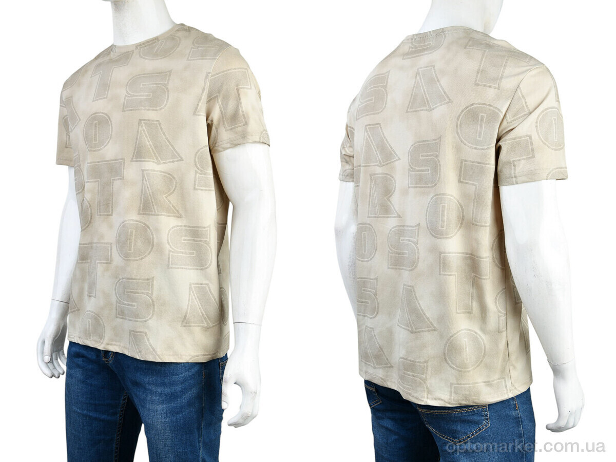 Купить Футболка чоловічі 4117-NT580-3 beige Nana бежевий, фото 3