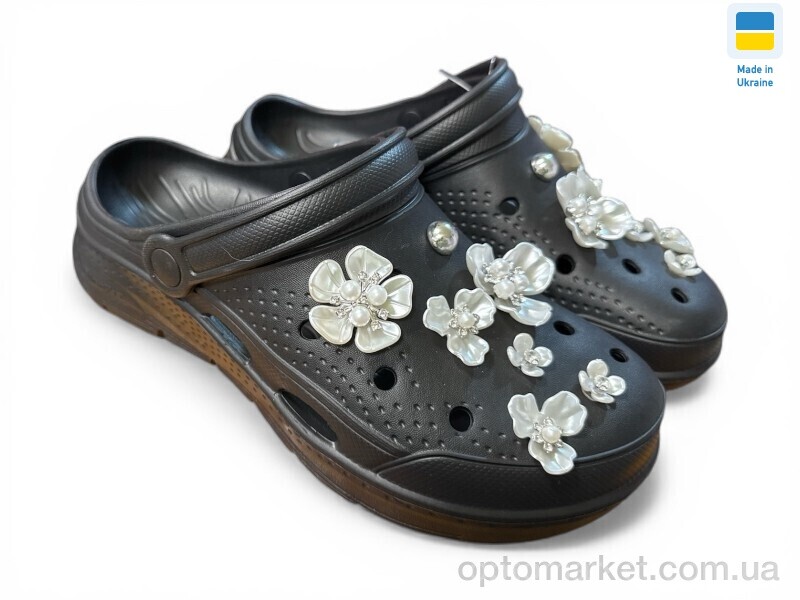 Купить Крокси жіночі 414 чорний Dago чорний, фото 1