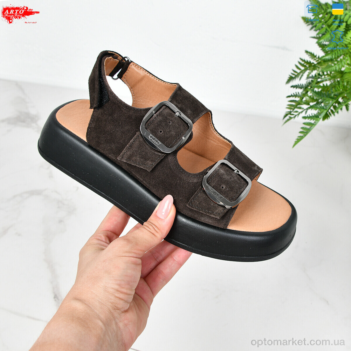 Купить Босоніжки жіночі 414 корич.з. ARTO коричневий, фото 5