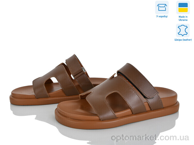 Купить Шльопанці жіночі 417-42 Ailinda коричневий, фото 1