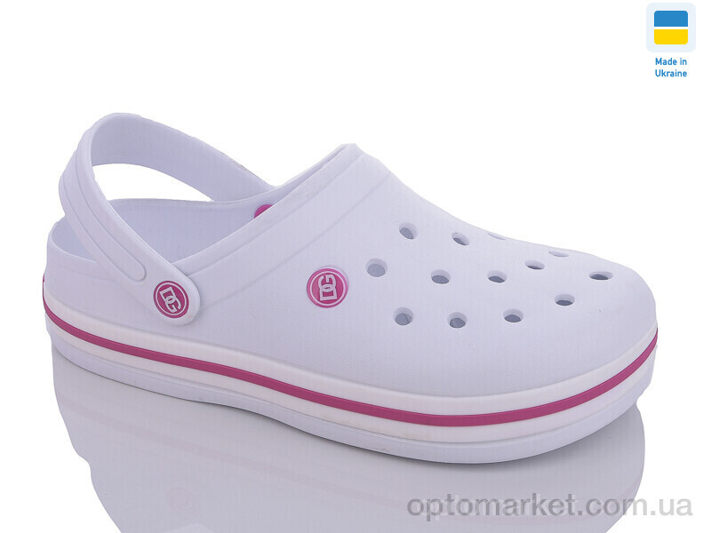 Купить Крокси жіночі 418 білий-малин. Dago білий, фото 1