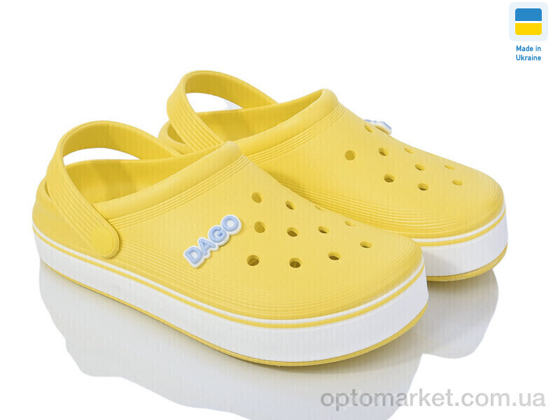 Купить Крокси жіночі 419 жовтий Dago жовтий, фото 1