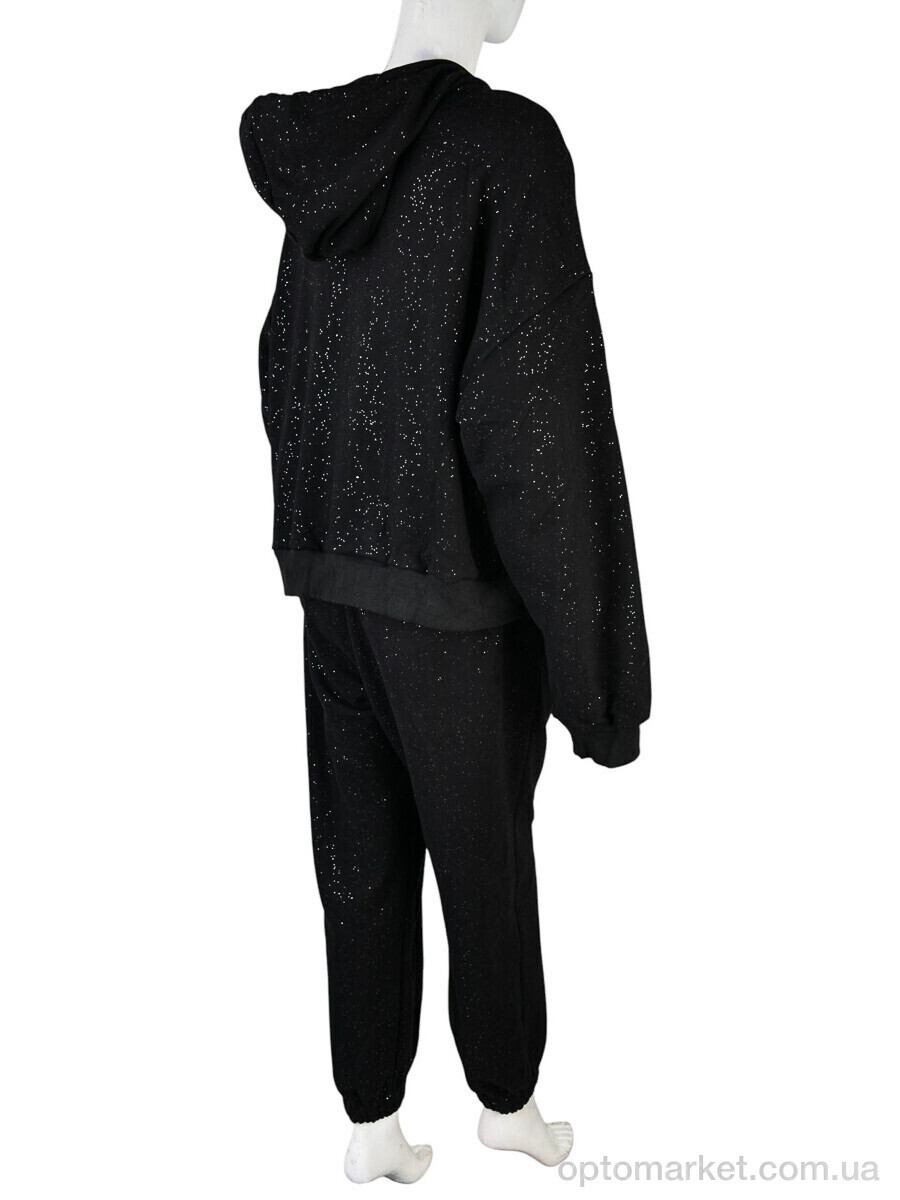 Купить Спортивний костюм жіночі 4245-J042 black Evinos чорний, фото 2