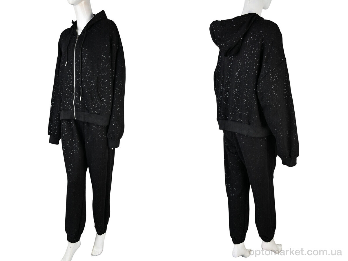 Купить Спортивний костюм жіночі 4245-J042 black Evinos чорний, фото 3