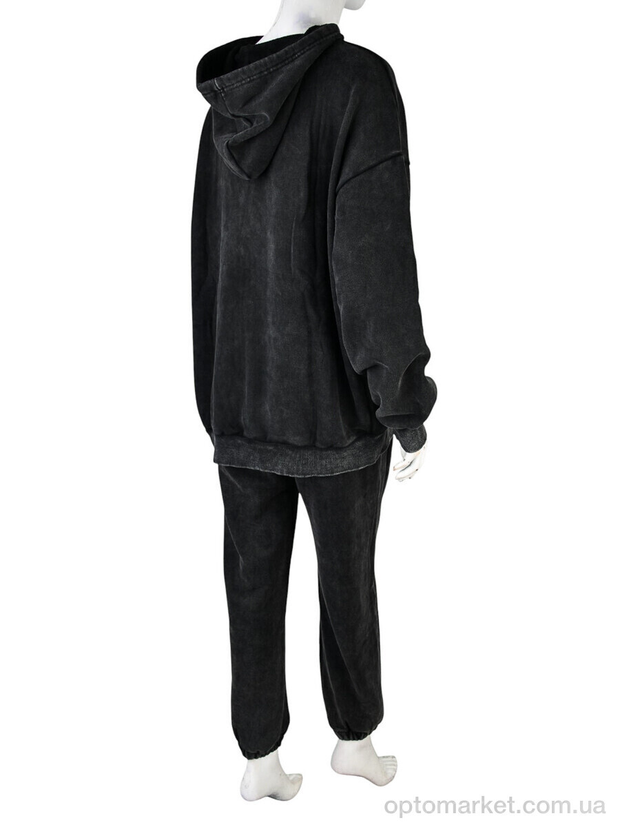 Купить Спортивний костюм жіночі 4245-J048 black Evinos чорний, фото 2