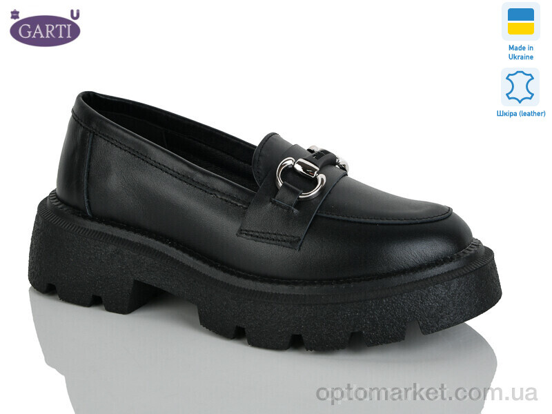 Купить Туфлі жіночі 425 чорна шкіра Garti чорний, фото 1