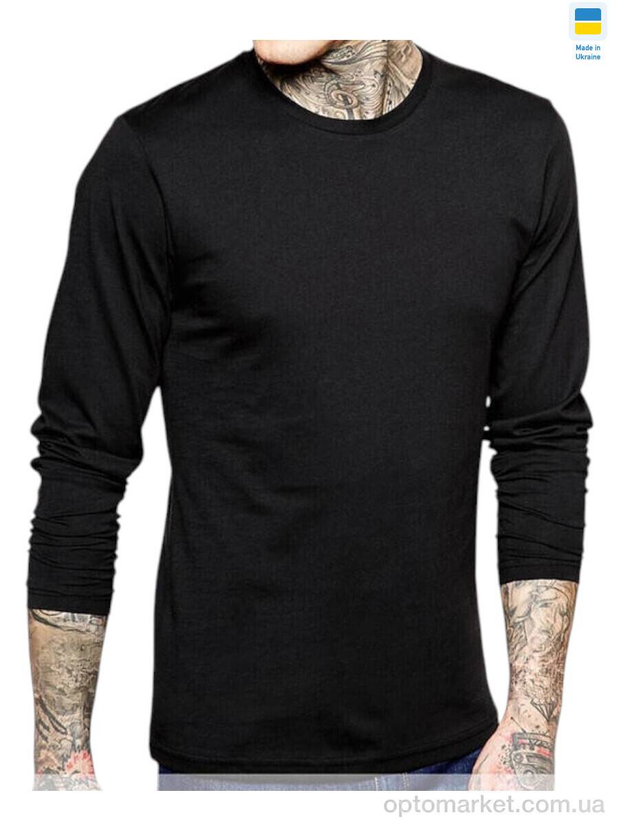 Купить Батник чоловічі 44 логслів чорний Sport style чорний, фото 1