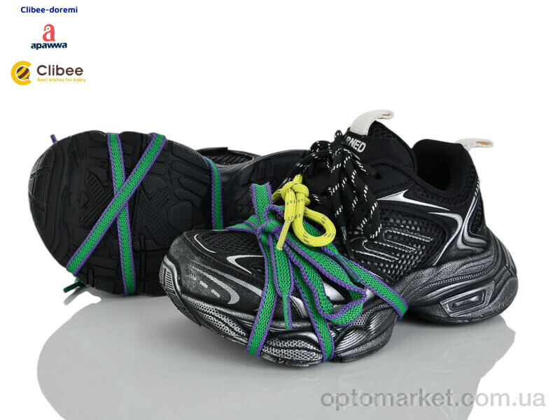 Купить Кросівки дитячі 45-A26772 black Apawwa чорний, фото 1