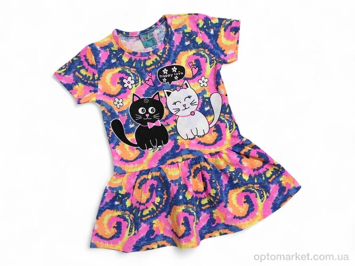 Купить Сукня дитячі 4880 мікс синьо-рожевий кішки CITCIT Kids мікс, фото 1