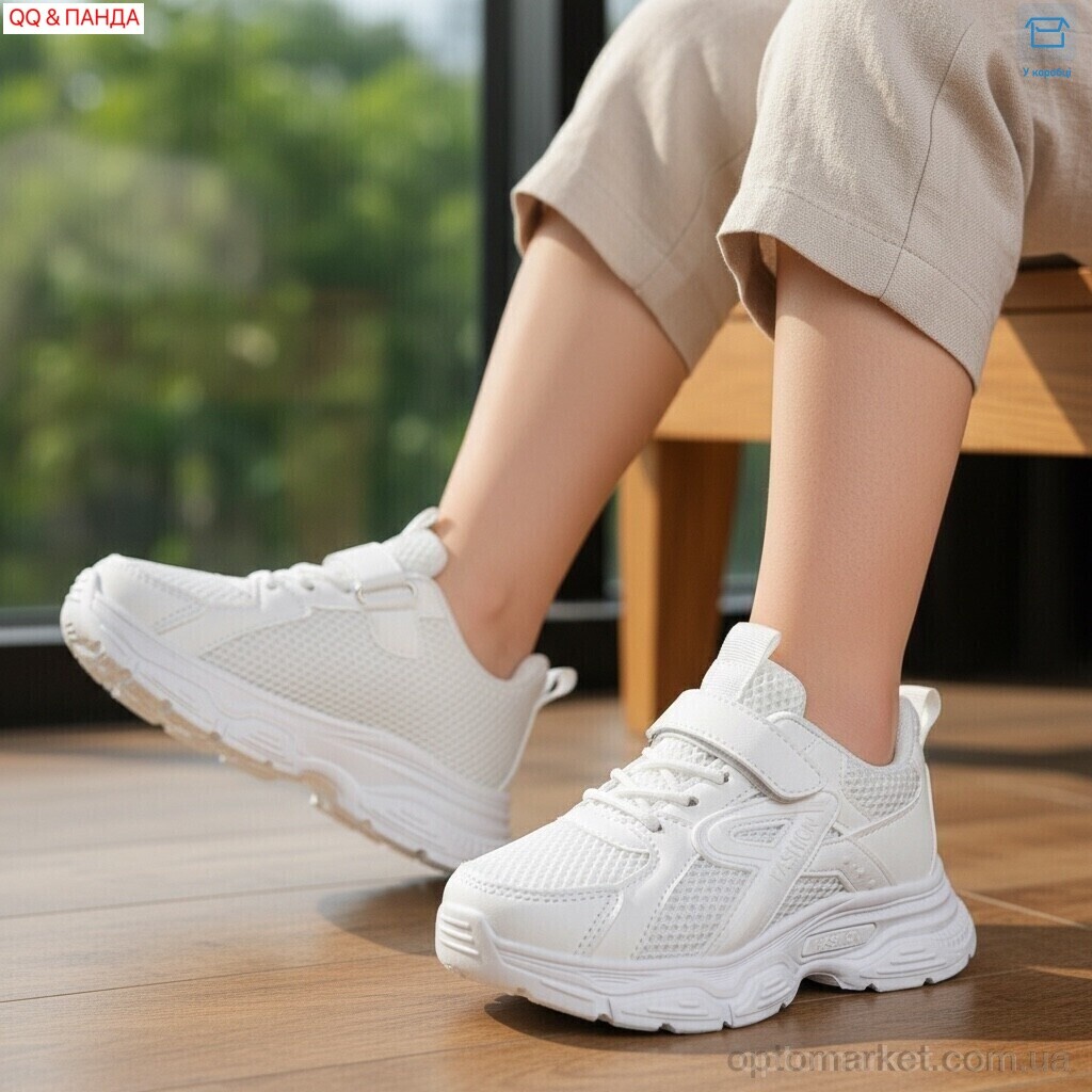 Купить Кросівки дитячі 5-71-5 QQ&Панда білий, фото 2