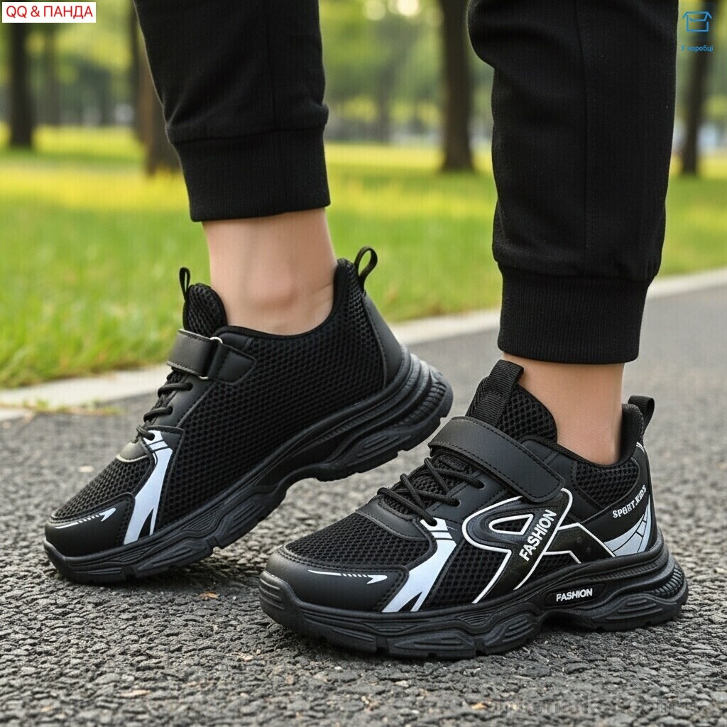 Купить Кросівки дитячі 5-72-1 QQ&Панда чорний, фото 2