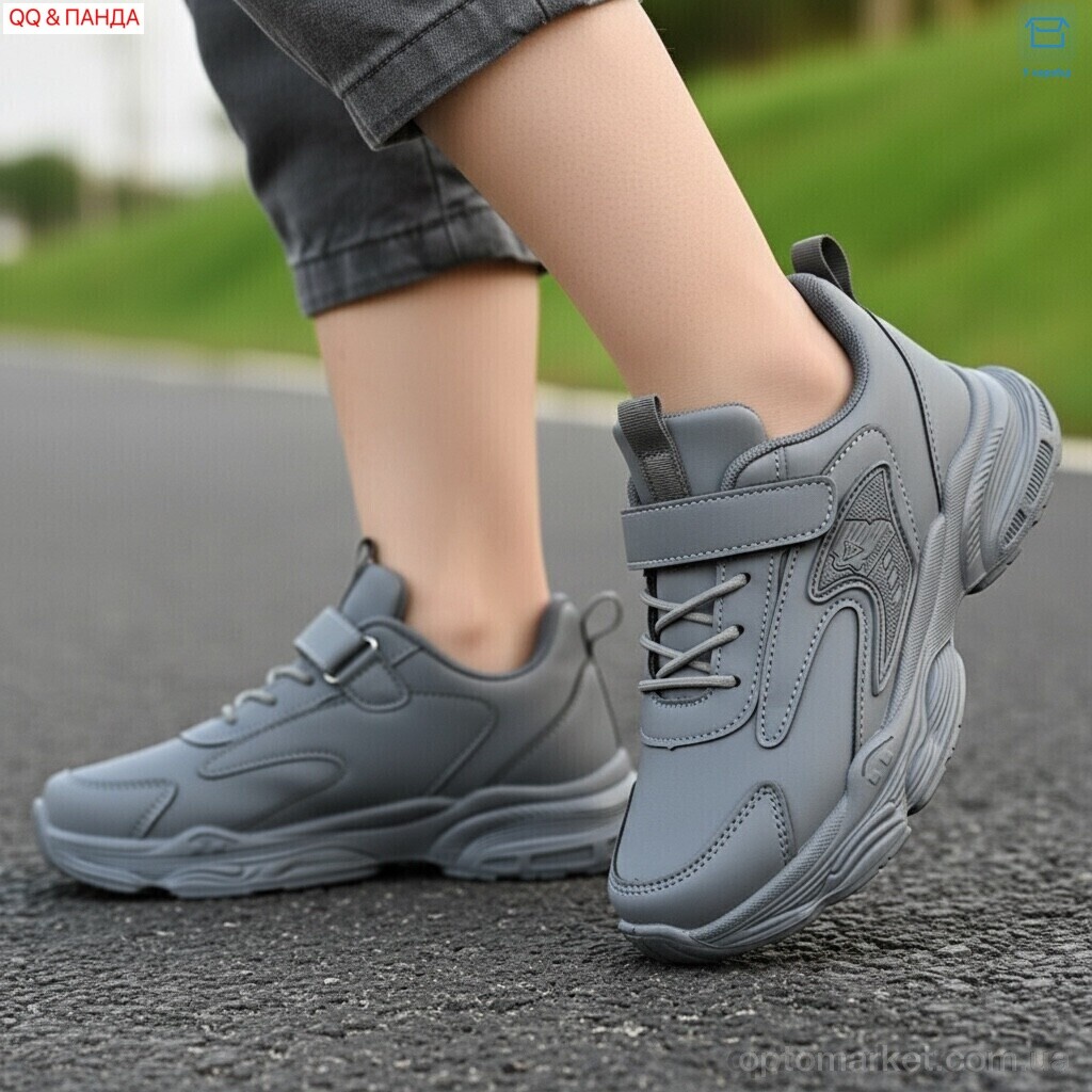 Купить Кросівки дитячі 5-76-3 QQ&Панда сірий, фото 2