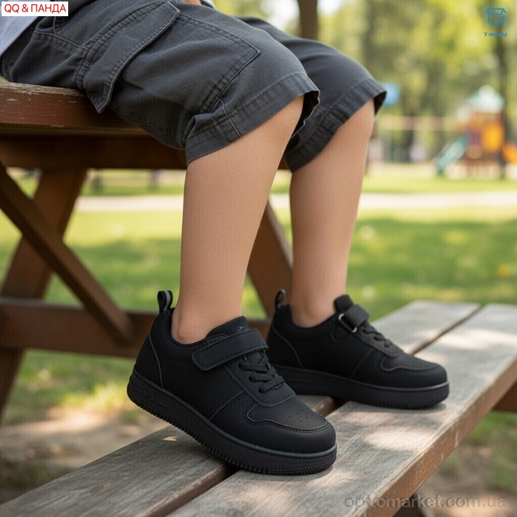 Купить Кросівки дитячі 5-78-1 QQ&Панда чорний, фото 2