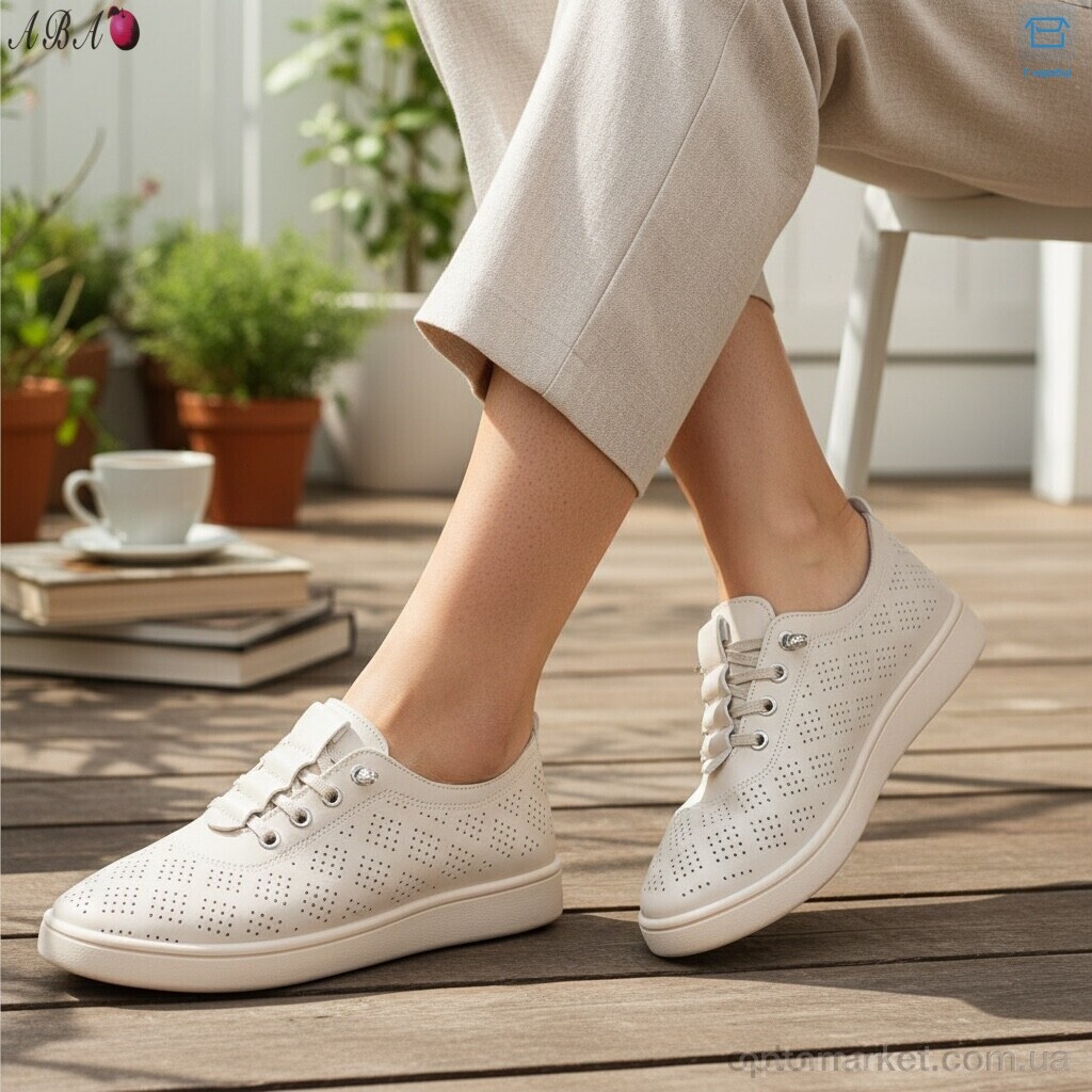 Купить Кросівки жіночі 5-81-3 Aba бежевий, фото 2