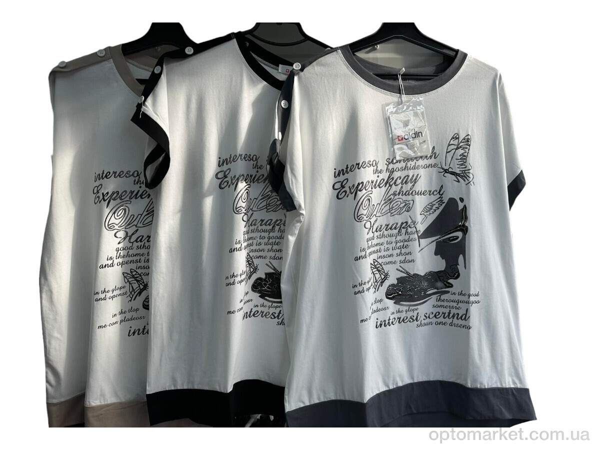 Купить Футболка жіночі 50 білий Aidin білий, фото 1