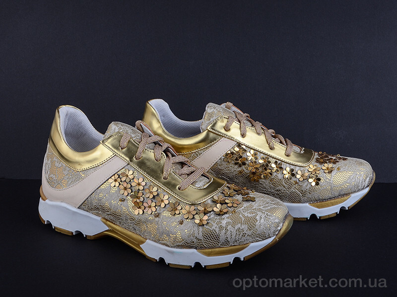 Купить Кросівки жіночі 5000 gold Seniorah золотий, фото 2