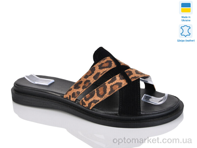 Купить Шльопанці жіночі 502-19 лео корич.ч.з. Sali коричневий, фото 1