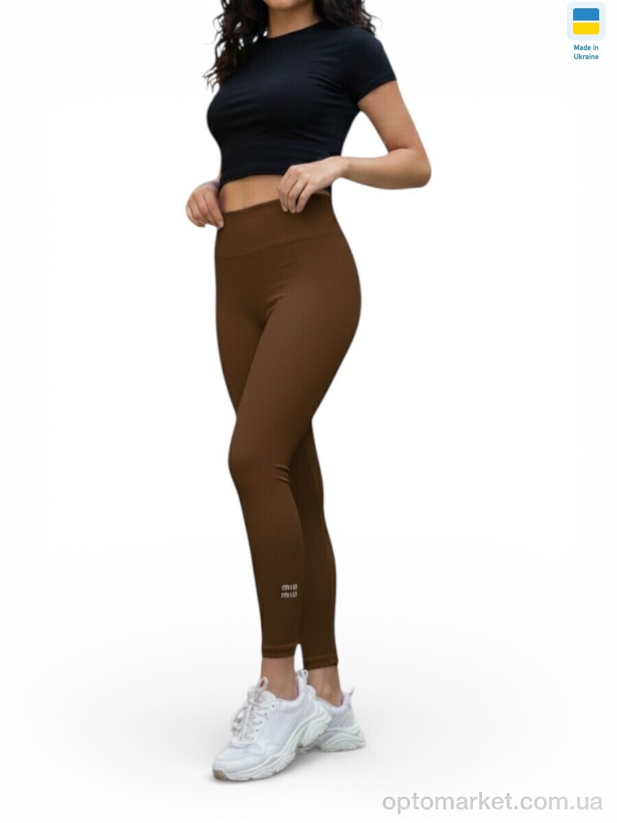 Купить Лосини жіночі 50225-1MU шоколад M.u Miu коричневий, фото 2