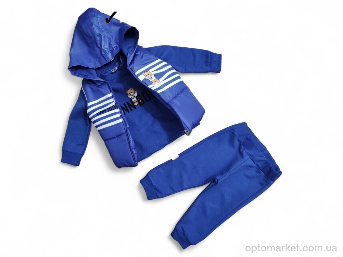 Купить Комплекти дитячі дитячі 50327 електрик жилетка-реглан-штани Donino Baby синій, фото 1