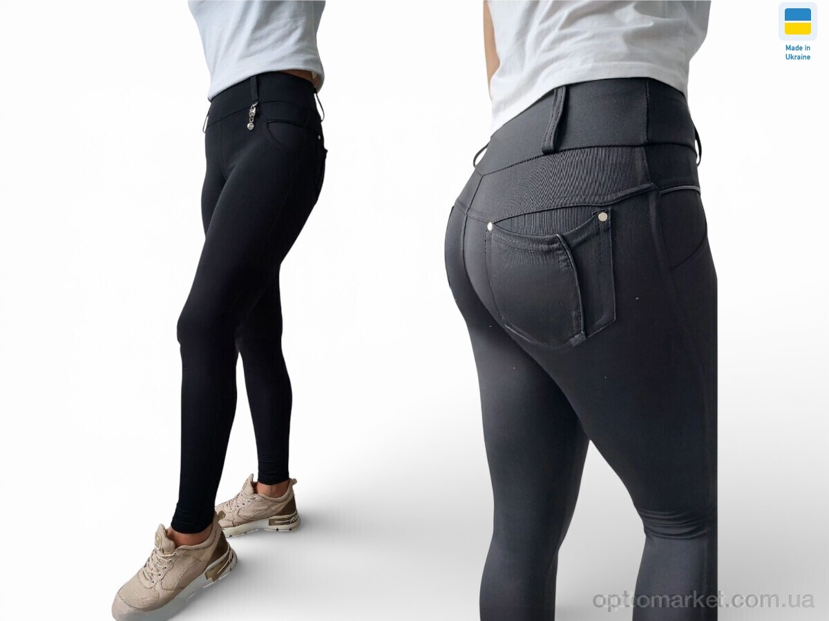 Купить Лосини жіночі 50471 чорний Sport style чорний, фото 1