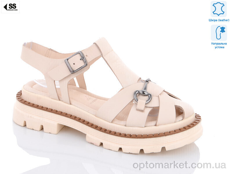 Купить Босоніжки жіночі 505-319 Sherlock Soon бежевий, фото 1