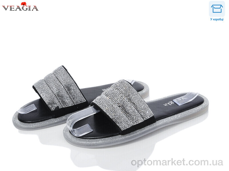 Купить Шльопанці жіночі 5050-1 Veagia чорний, фото 1