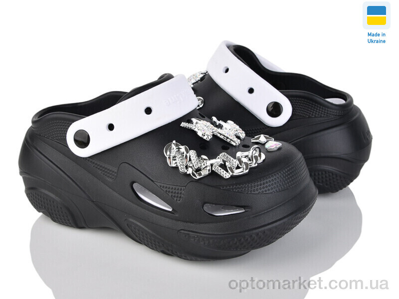 Купить Крокси жіночі 5073-361A Luck Line чорний, фото 1