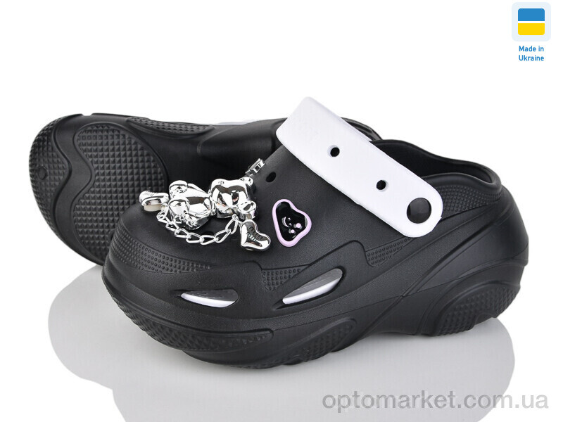 Купить Крокси жіночі 5073-361B Luck Line чорний, фото 1