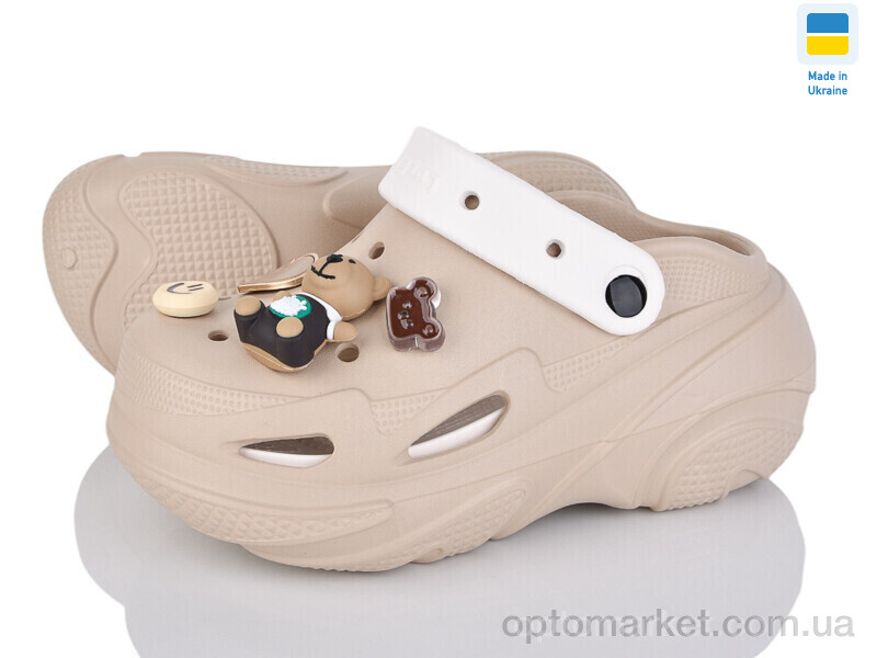 Купить Крокси жіночі 5073-381A Luck Line бежевий, фото 1