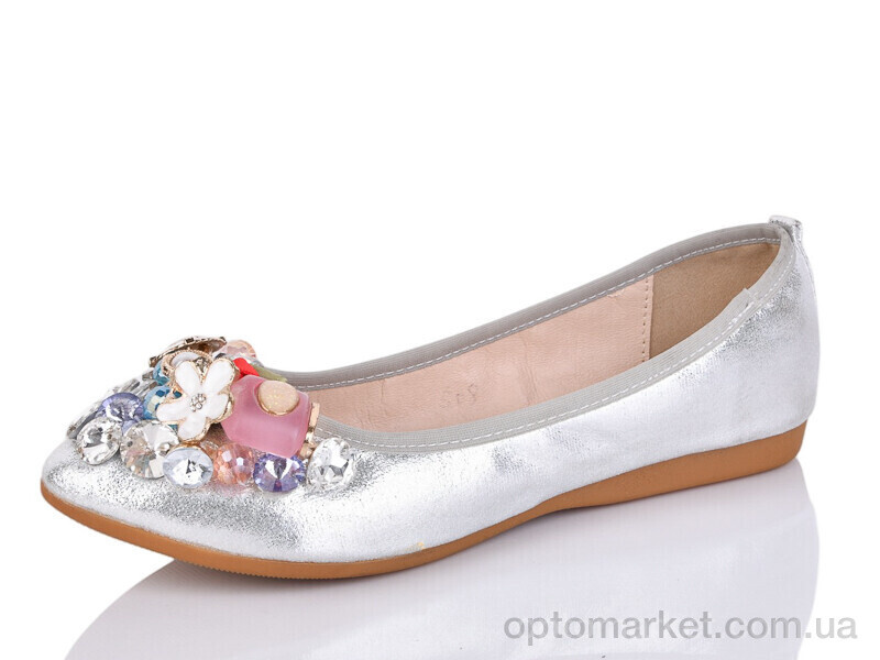 Купить Балетки жіночі 508 Girnaive срібний, фото 1