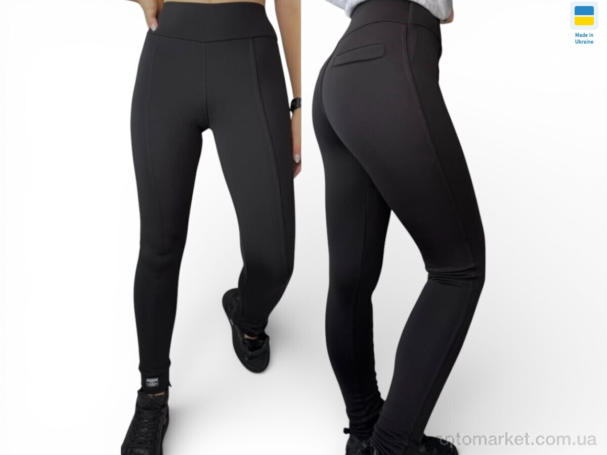 Купить Лосини жіночі 50819 чорний Sport style чорний, фото 1