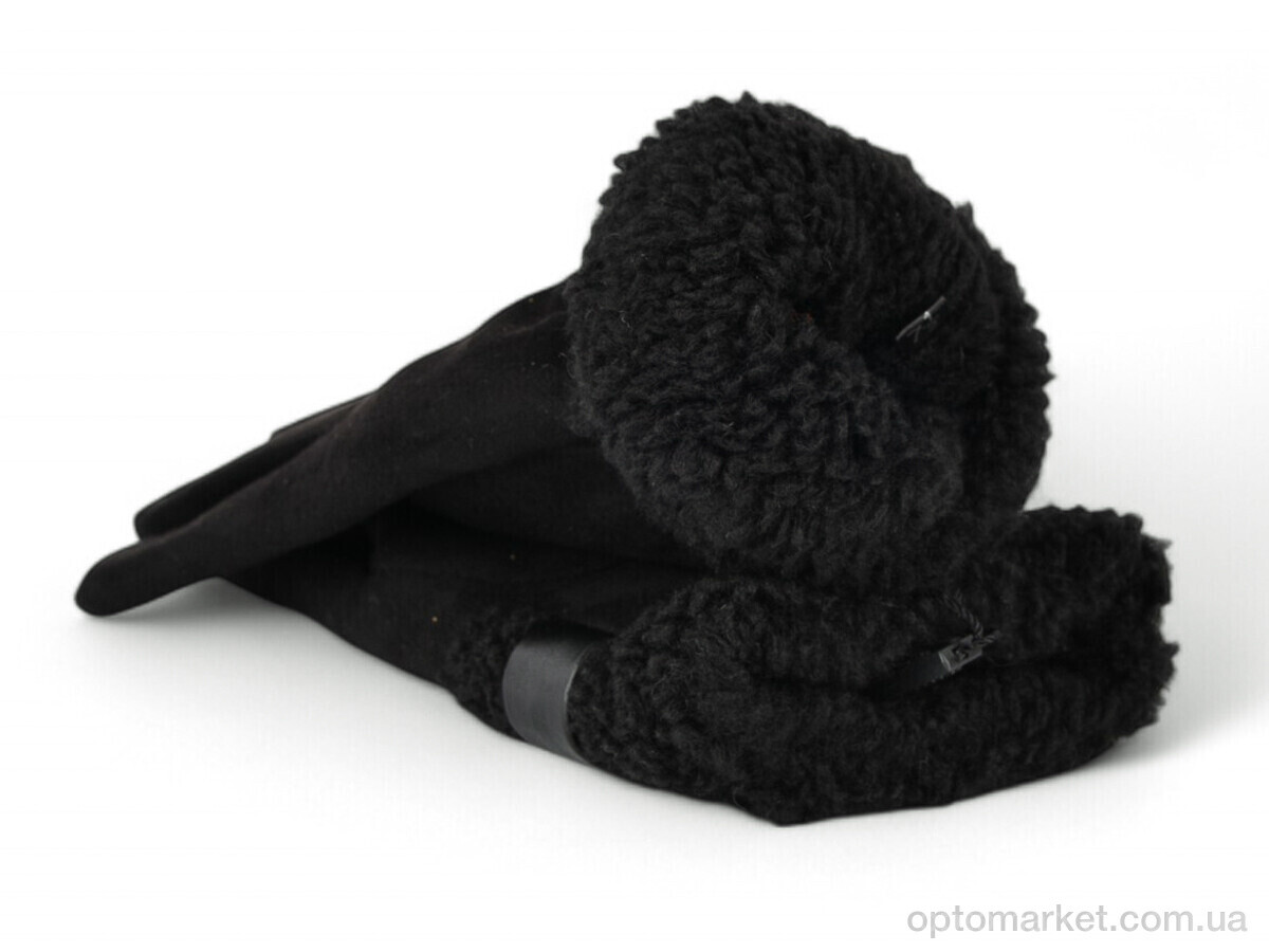 Купить Рукавички жіночі 509 замш black Paidi чорний, фото 2