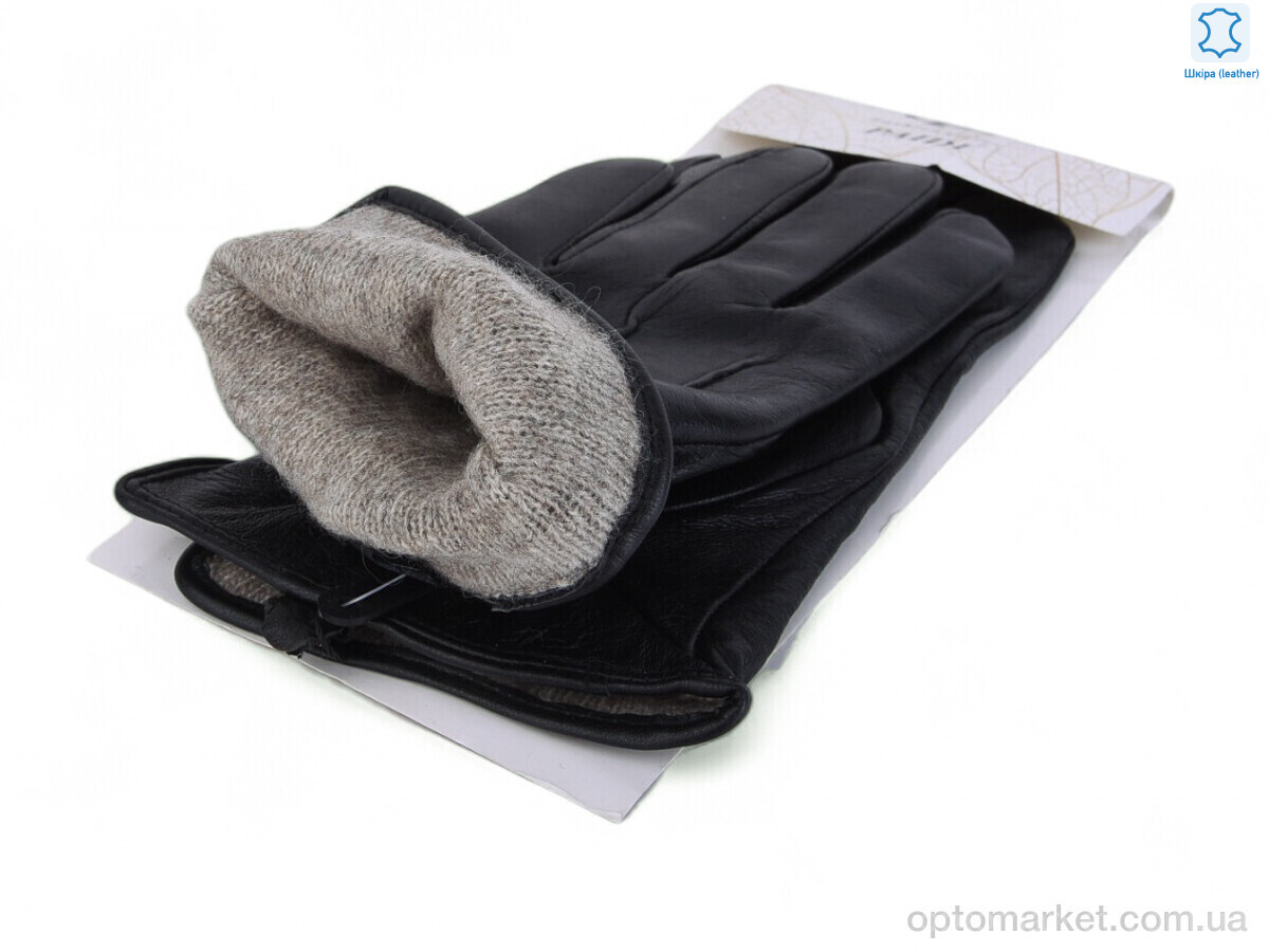 Купить Рукавички чоловічі 51-6 black Paidi чорний, фото 2